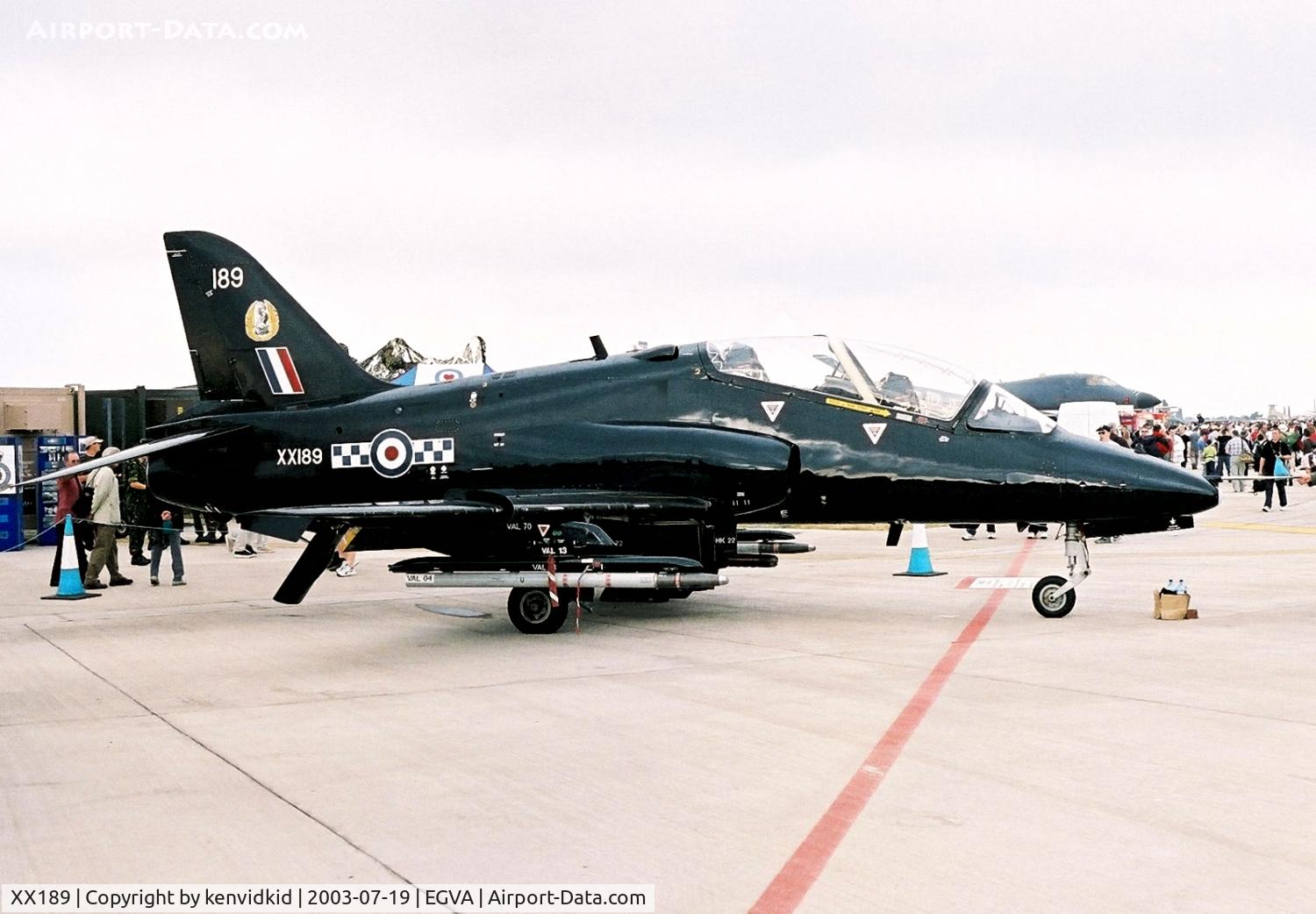 XX189, 1977 Hawker Siddeley Hawk T.1A C/N 036/312036, Royal Air Force at RIAT.