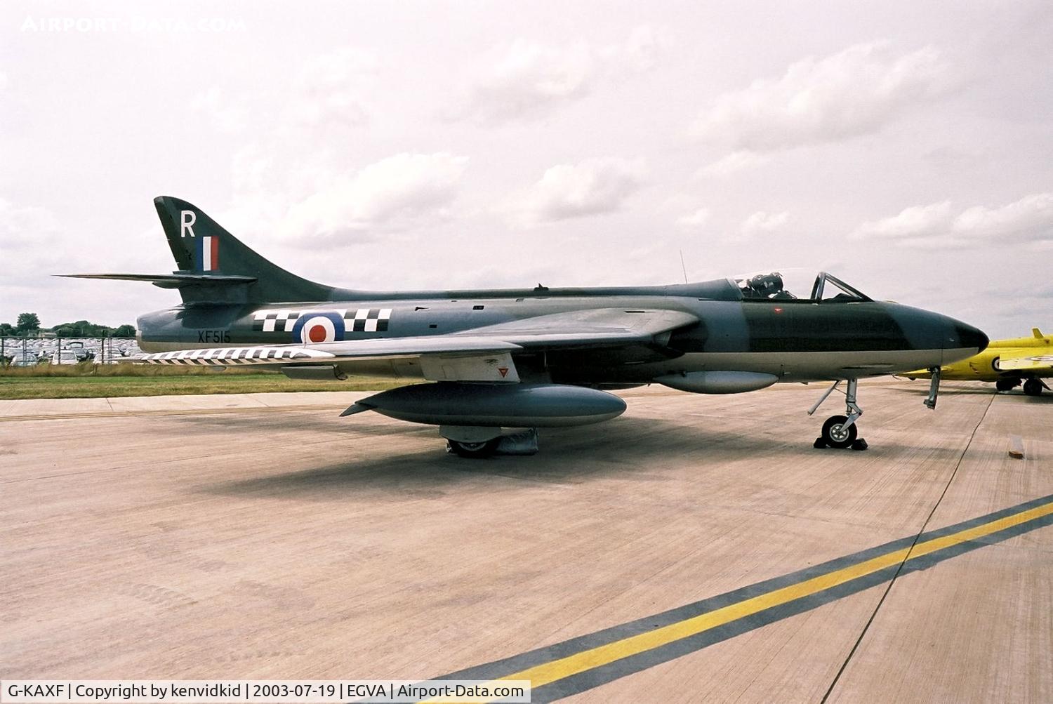 G-KAXF, 1956 Hawker Hunter F.6A C/N S4/U/3361, In the 100 Years of Flight enclave at RIAT.