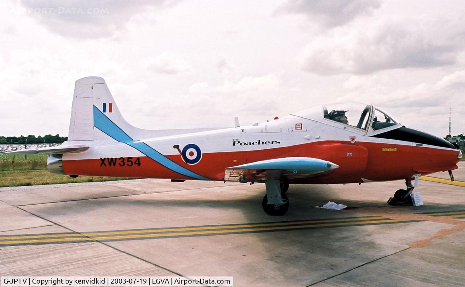 G-JPTV, 1971 BAC 84 Jet Provost T.5A C/N EEP/JP/1005, In the 100 Years of Flight enclave at RIAT.