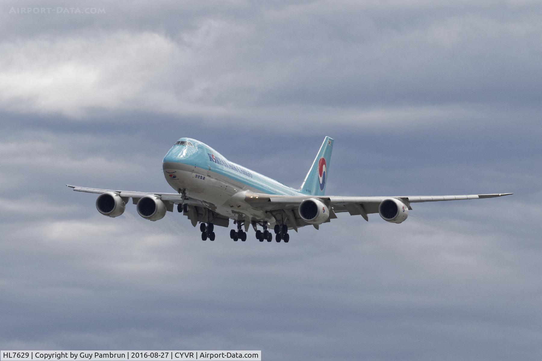 HL7629, 2015 Boeing 747-8B5(F) C/N 37657, Landing