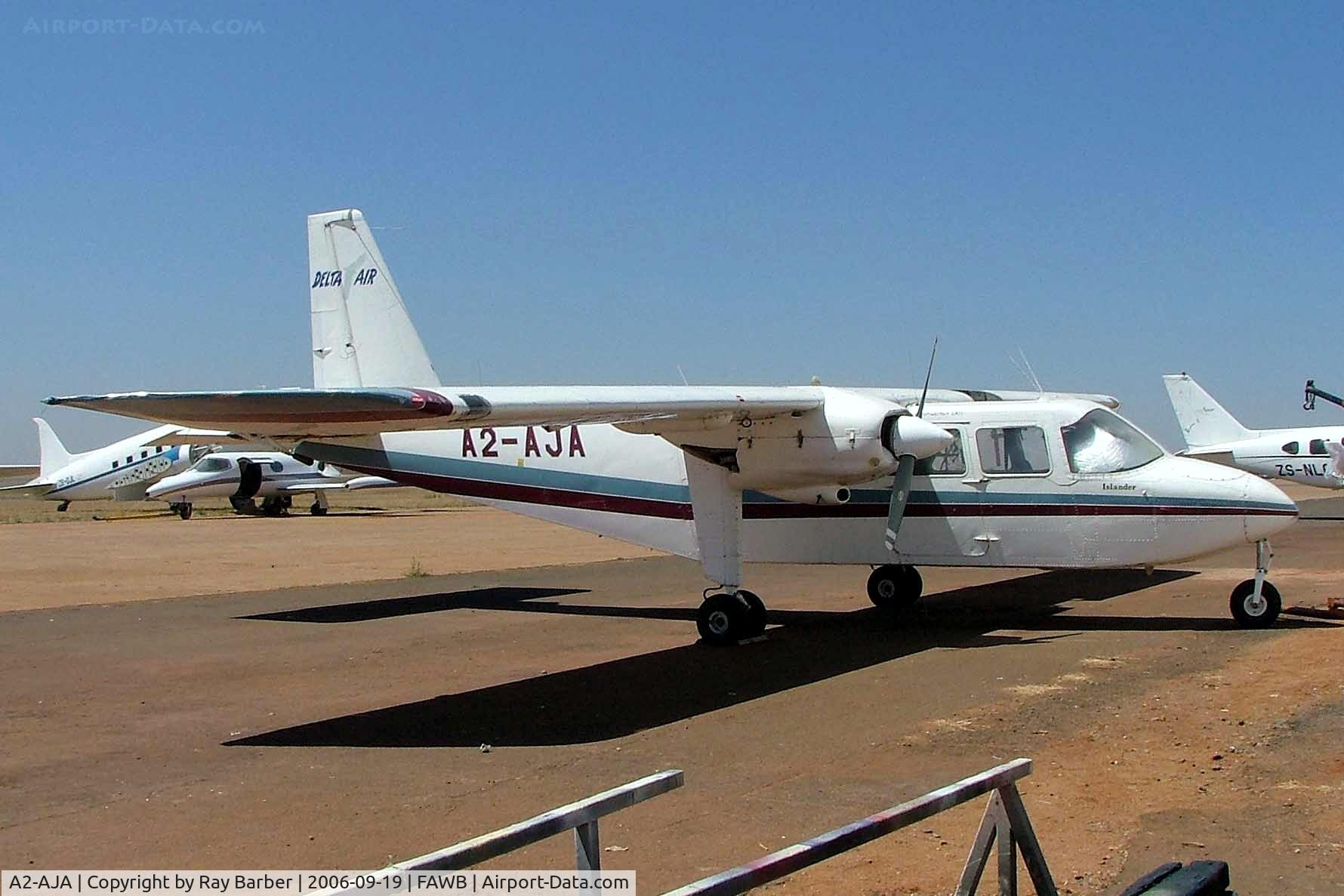 A2-AJA, 1971 Britten-Norman BN-2A-3 Islander C/N 271, Britten-Norman BN-2A-3 Islander [0271] (Delta Air) Pretoria-Wonderboom~ZS 19/09/2006