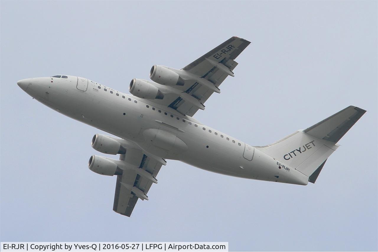 EI-RJR, 2000 British Aerospace Avro 146-RJ85A C/N E2364, British Aerospace RJ85A, Take off rwy 27L, Roissy Charles De Gaulle airport (LFPG-CDG)