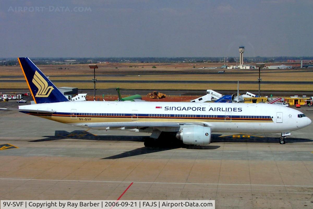 9V-SVF, 2001 Boeing 777-212/ER C/N 30871, Boeing 777-212ER [30871] (Singapore Airlines) Johannesburg Int'l~ZS 21/09/2006