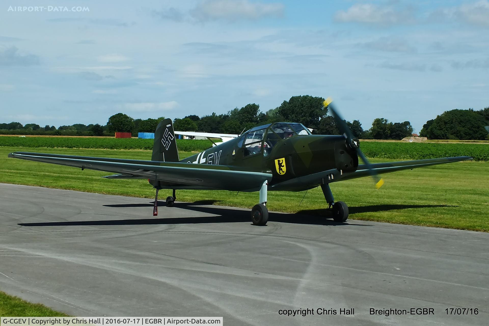G-CGEV, 1970 Heliopolis Gomhouria Mk.6 (Bu-181) C/N 067, at Breighton's Summer fly in