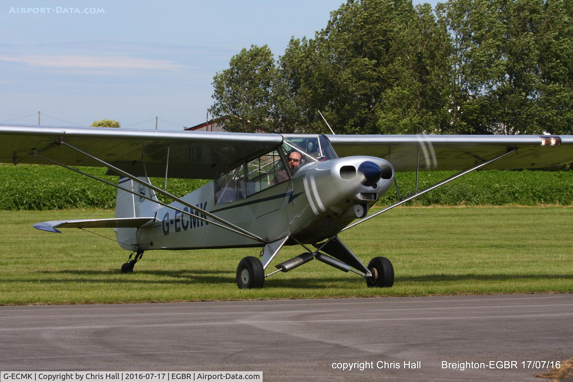 G-ECMK, 1982 Piper PA-18-150 Super Cub C/N 18-8209022, at Breighton's Summer fly in