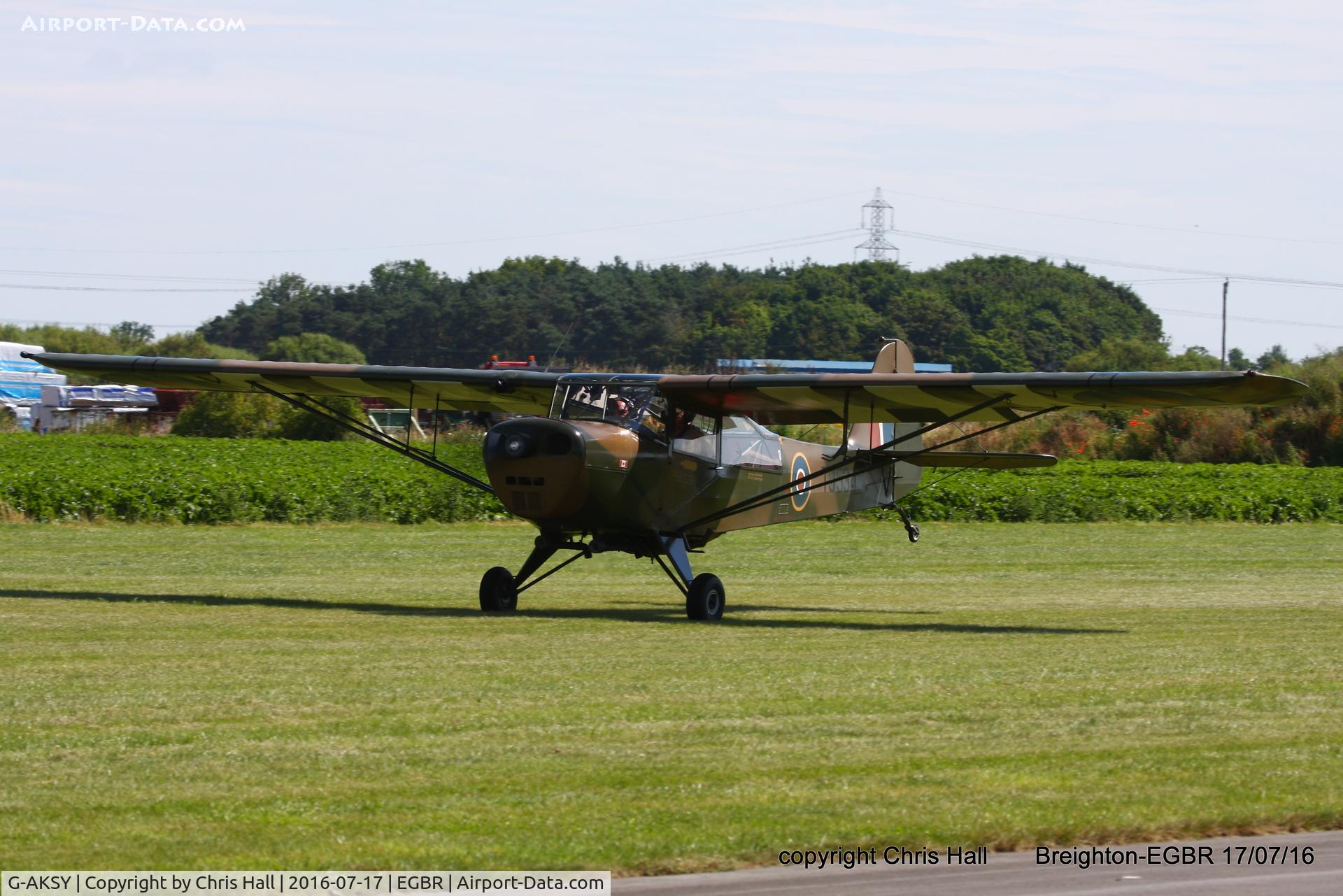 G-AKSY, 1944 Taylorcraft J Auster 5 C/N 1567, at Breighton's Summer fly in