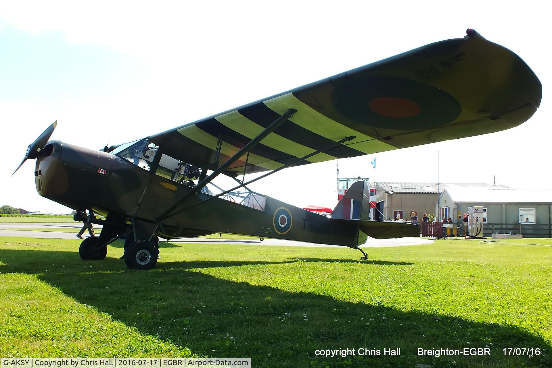 G-AKSY, 1944 Taylorcraft J Auster 5 C/N 1567, at Breighton's Summer fly in