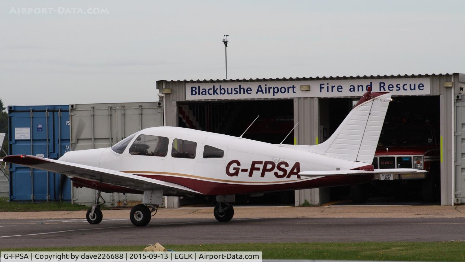 G-FPSA, 1986 Piper PA-28-161 Cherokee Warrior II C/N 28-8616038, Falcon Flying Srvs at Blackbushe