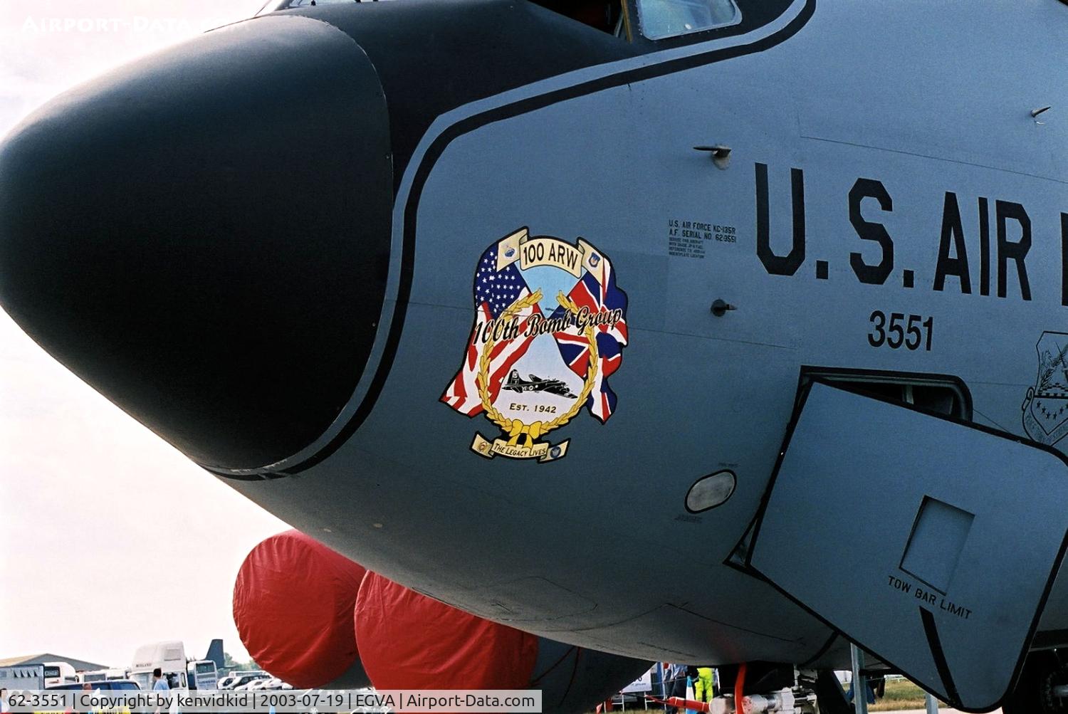 62-3551, 1962 Boeing KC-135R Stratotanker C/N 18534, USAF at RIAT.
