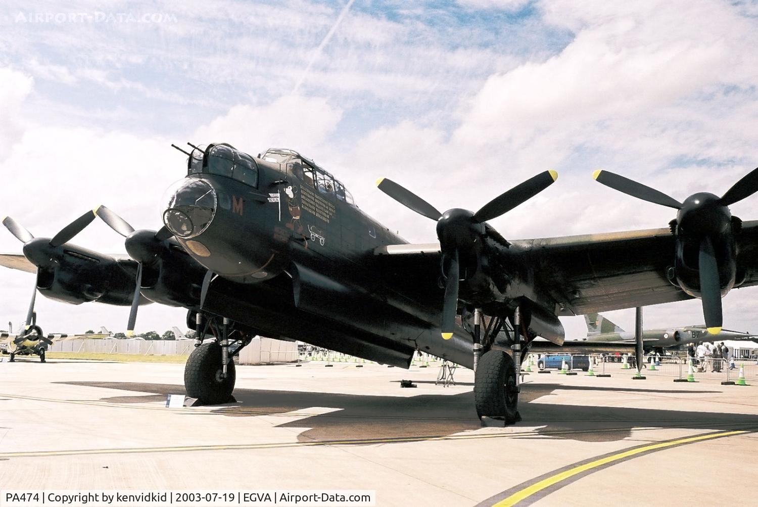 PA474, 1945 Avro 683 Lancaster B1 C/N VACH0052/D2973, In the 100 Years of Flight enclave at RIAT.