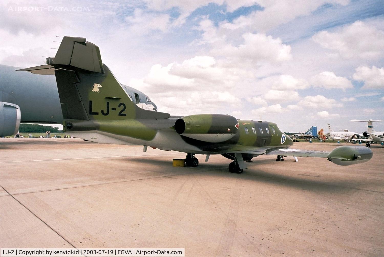 LJ-2, 1981 Gates Learjet 35A C/N 35A-451, Finnish Air Force at RIAT.