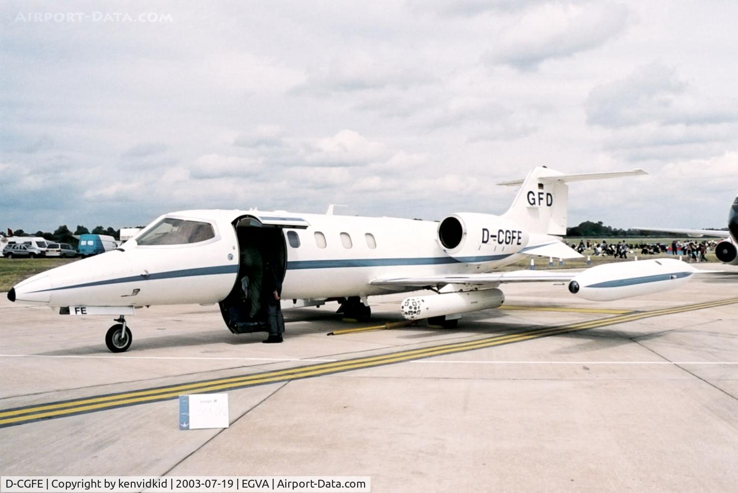 D-CGFE, 1981 Gates Learjet 36A C/N 36A-062, Target Tug at RIAT.