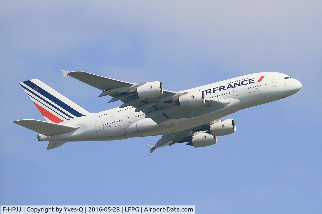 F-HPJJ, 2013 Airbus A380-861 C/N 115, Airbus A380-861, Take off rwy 06R, Roissy Charles De Gaulle airport (LFPG-CDG)