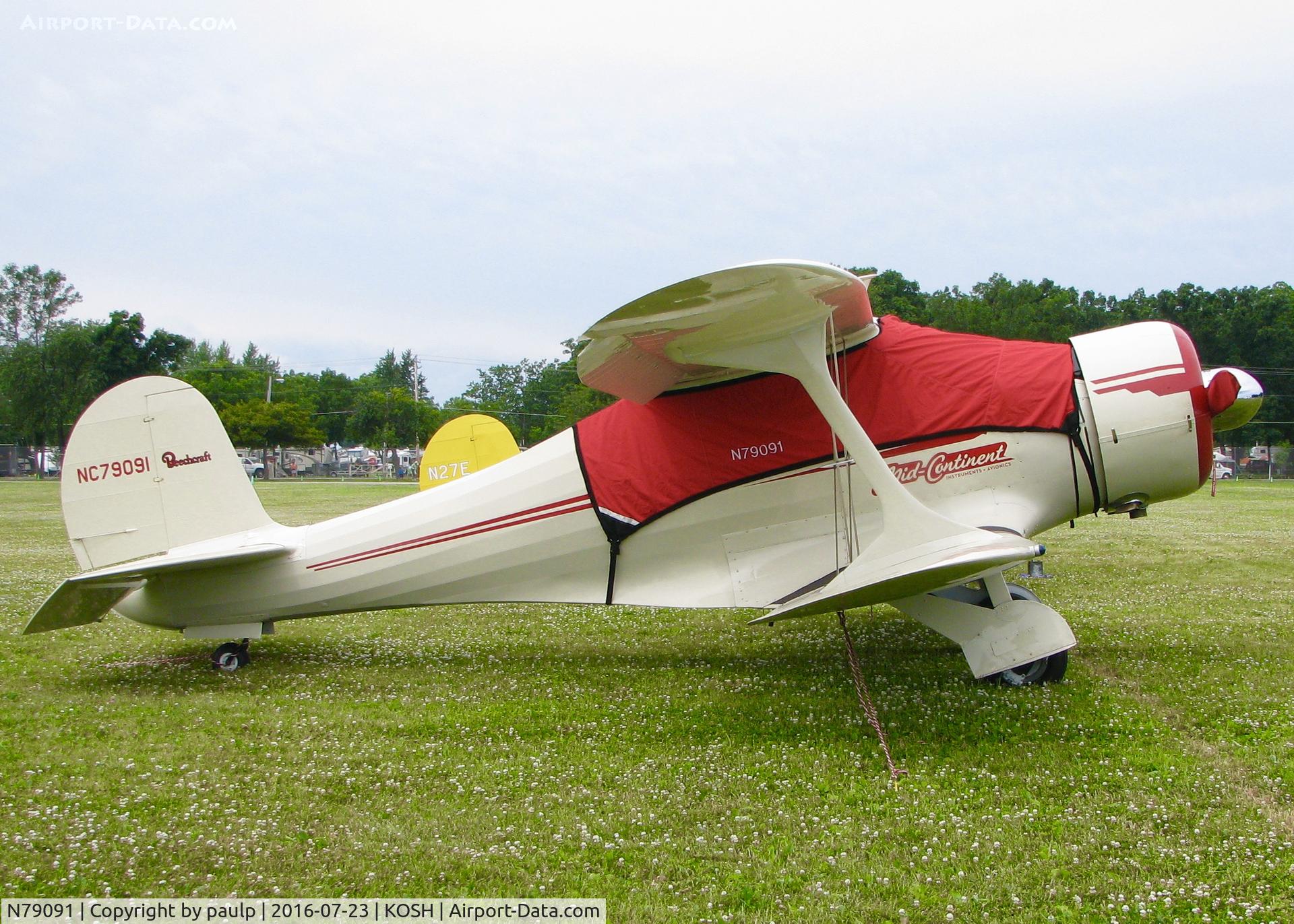 N79091, 1941 Beech D17S Staggerwing C/N 1020, At AirVenture 2016.