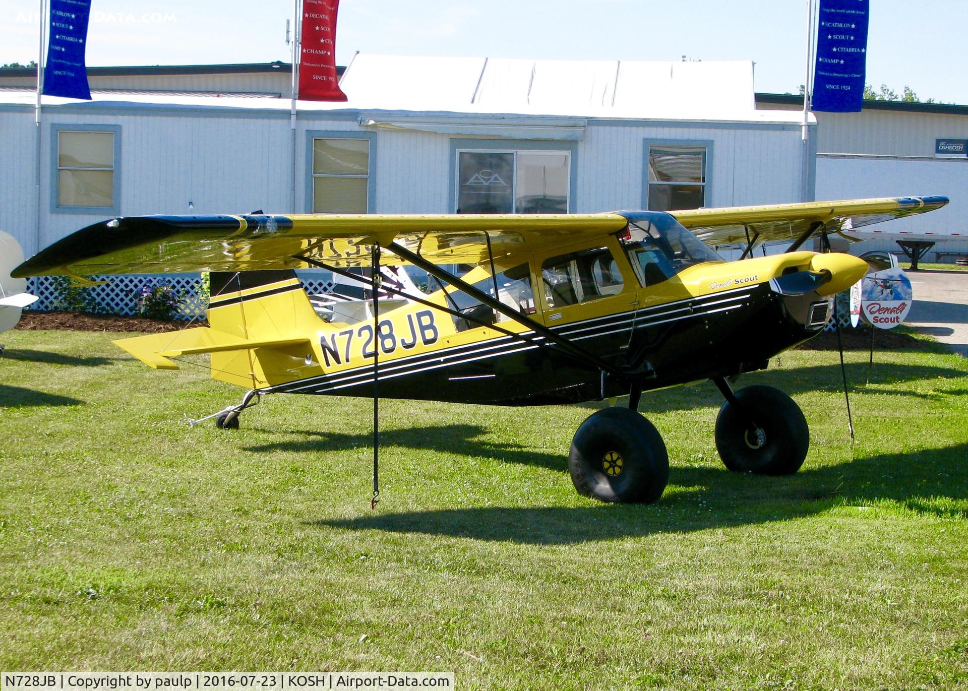 N728JB, 2014 American Champion 8GCBC Scout C/N 560-2014, At AirVenture 2016.