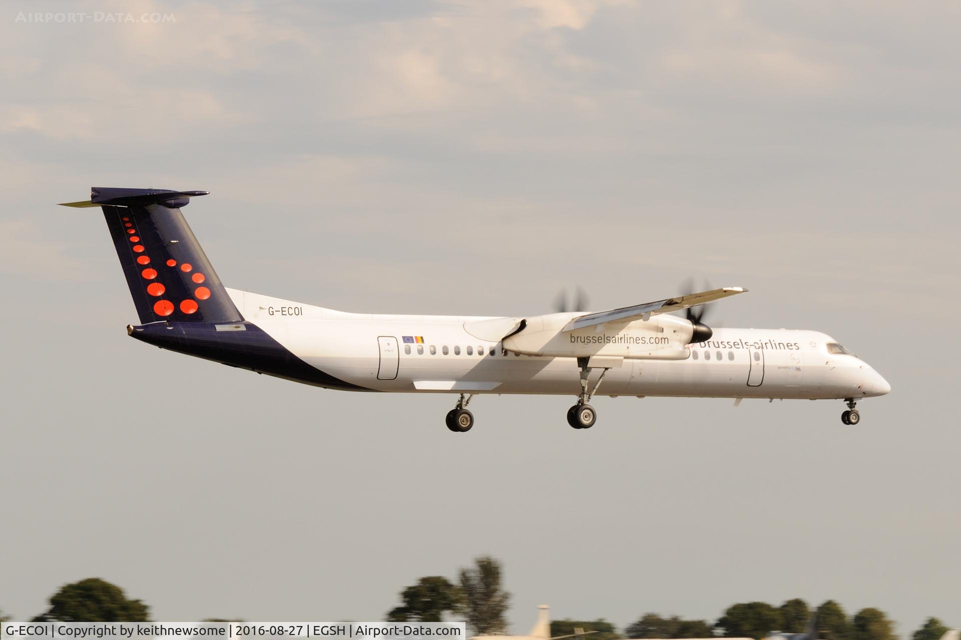 G-ECOI, 2008 De Havilland Canada DHC-8-402Q Dash 8 C/N 4224, Return Visitor.