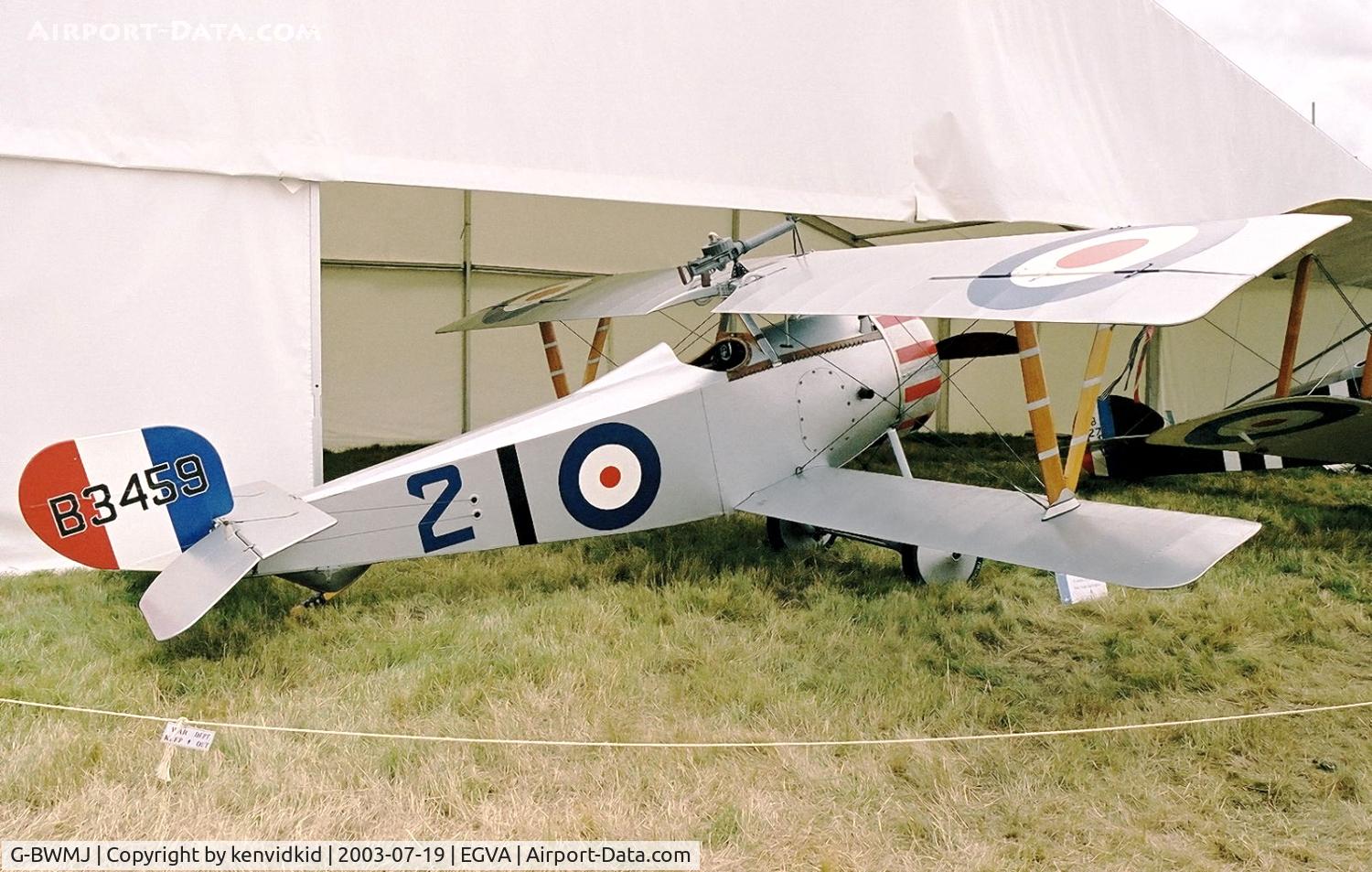 G-BWMJ, 1981 Nieuport 17 Scout Replica C/N PFA 121-12351, In the 100 Years of Flight enclave at RIAT.