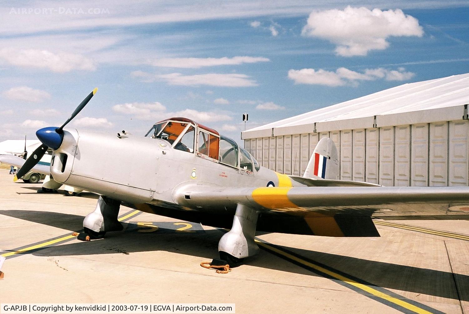 G-APJB, 1948 Percival P-40 Prentice T1 C/N PAC-086, In the 100 Years of Flight enclave at RIAT.