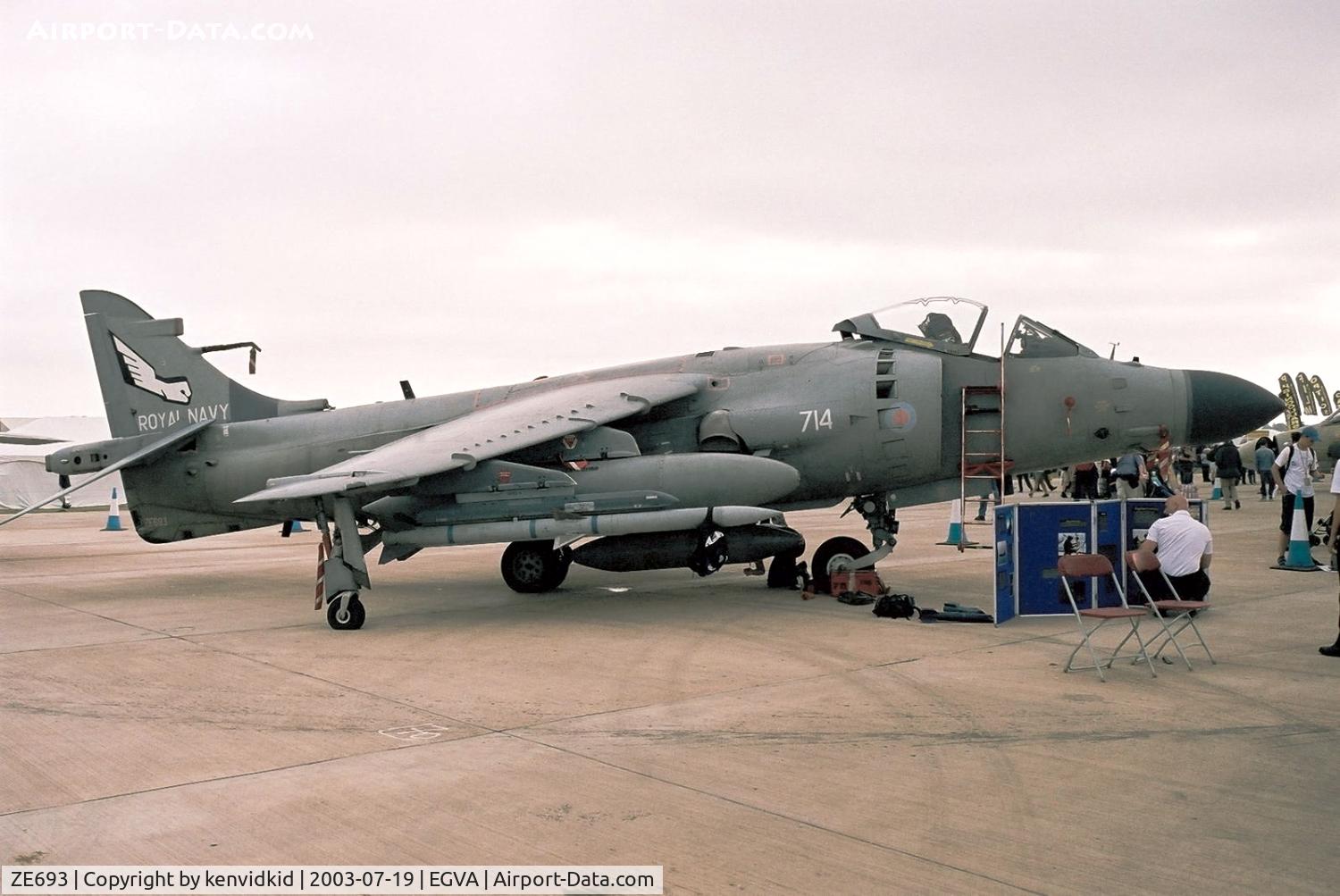 ZE693, British Aerospace Sea Harrier F/A.2 C/N B52/P24, Royal Navy at RIAT.
