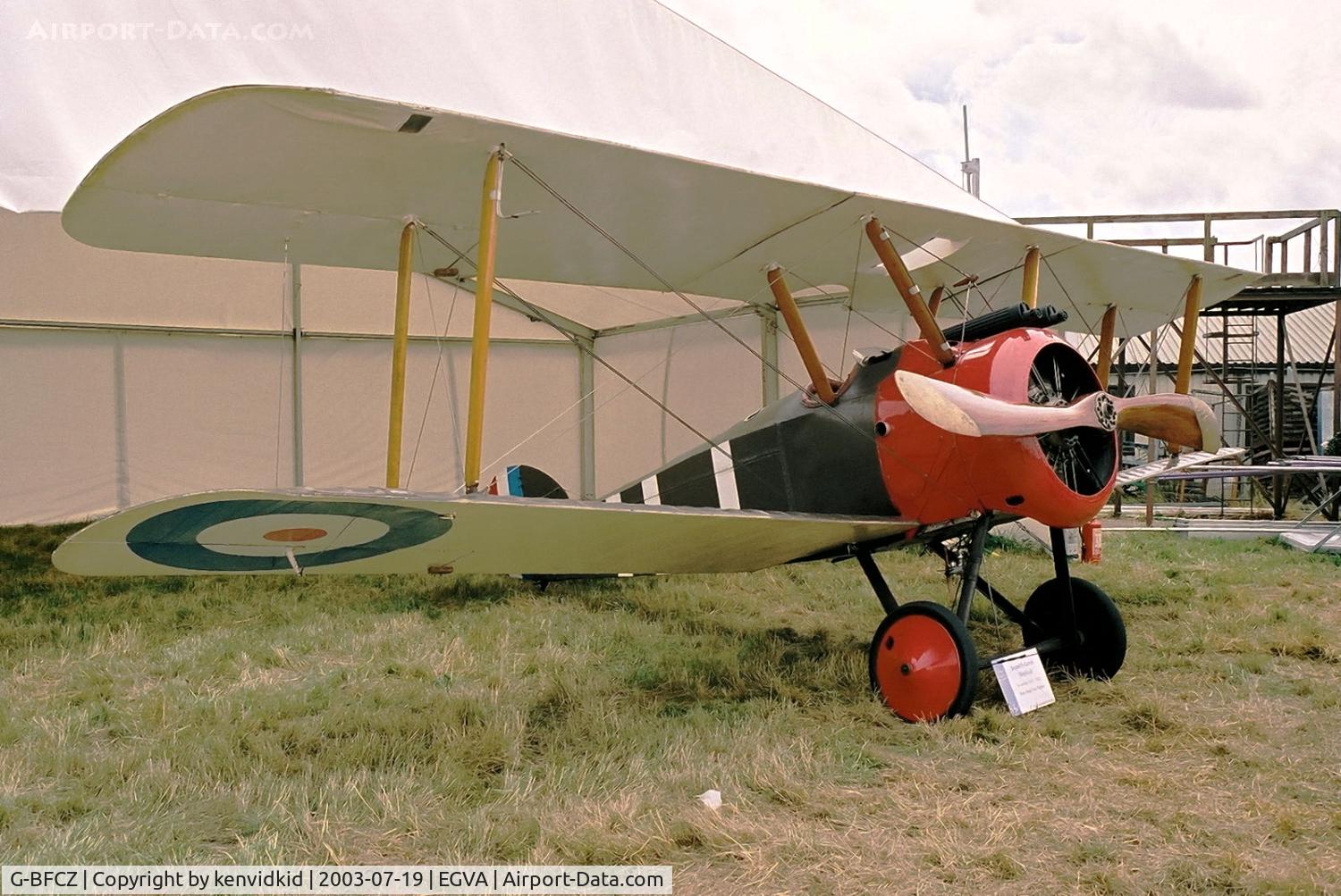 G-BFCZ, 1977 Sopwith F.1 Camel Replica C/N WA2, In the 100 Years of Flight enclave at RIAT.