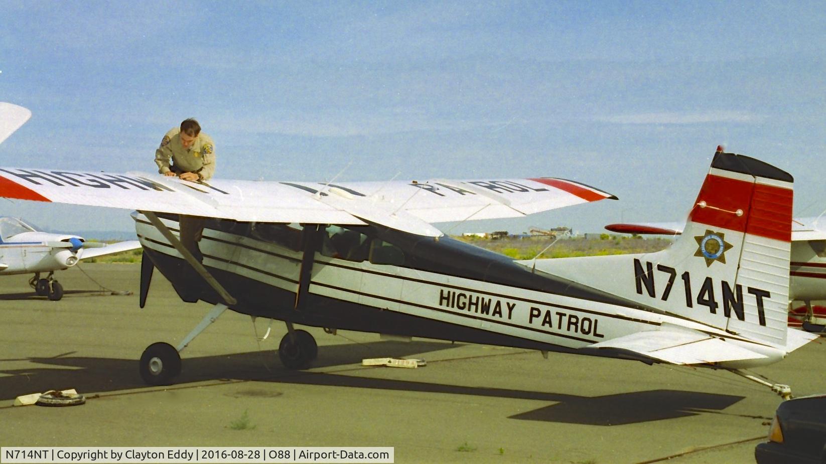 N714NT, 1983 Cessna A185F Skywagon 185 C/N 18504406, CHP Cessna 185 at the old Rio Vista Airport in California.