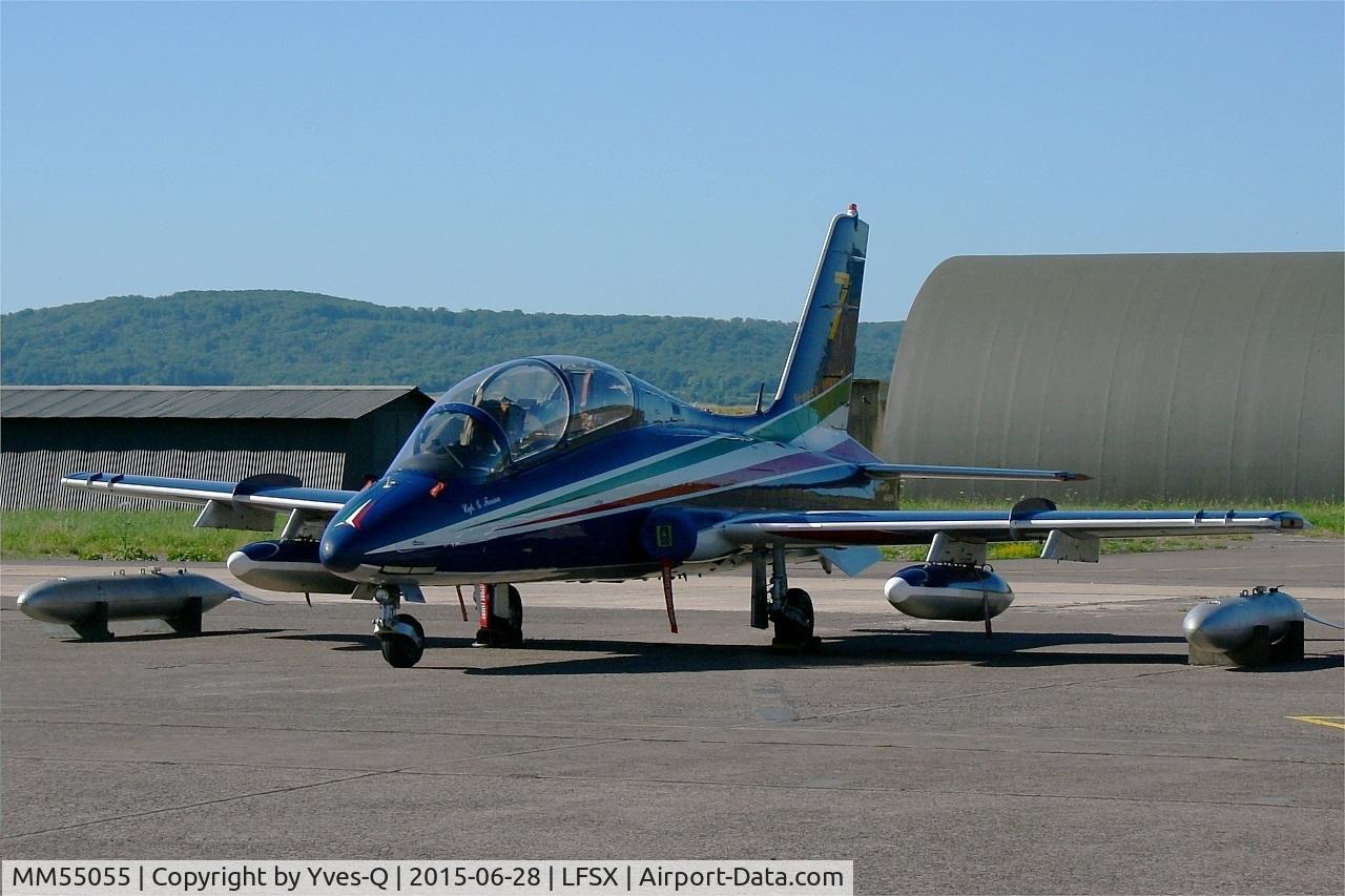 MM55055, Aermacchi MB-339PAN C/N 6851/189/AA086, Italian Air Force Aermacchi MB-339PAN, N°7 of Frecce Tricolori Aerobatic Team 2015, Luxeuil-Saint Sauveur Air Base 116 (LFSX) Open day 2015