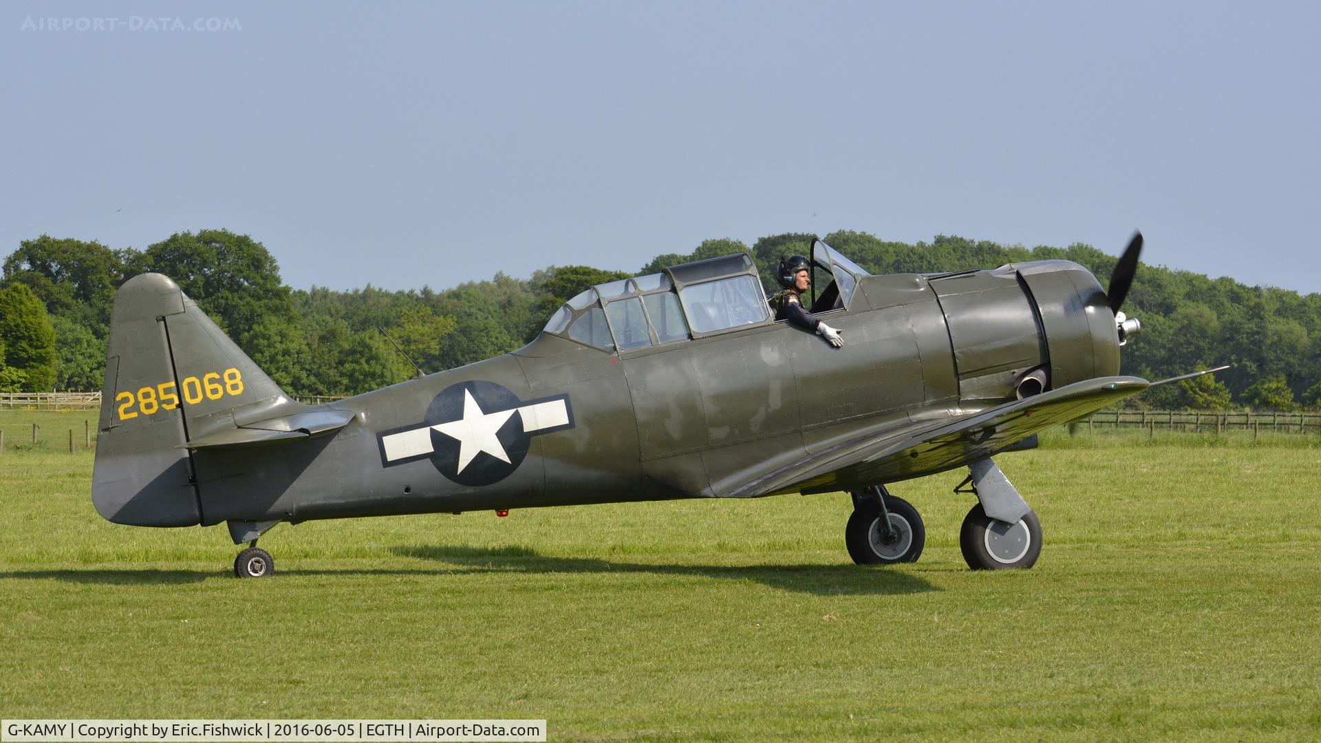 G-KAMY, North American AT-6D Harvard III C/N 88-16849 (42-85068), 2. G-KAMY at Shuttleworth Collection's 'Fly Navy,' June 2016.