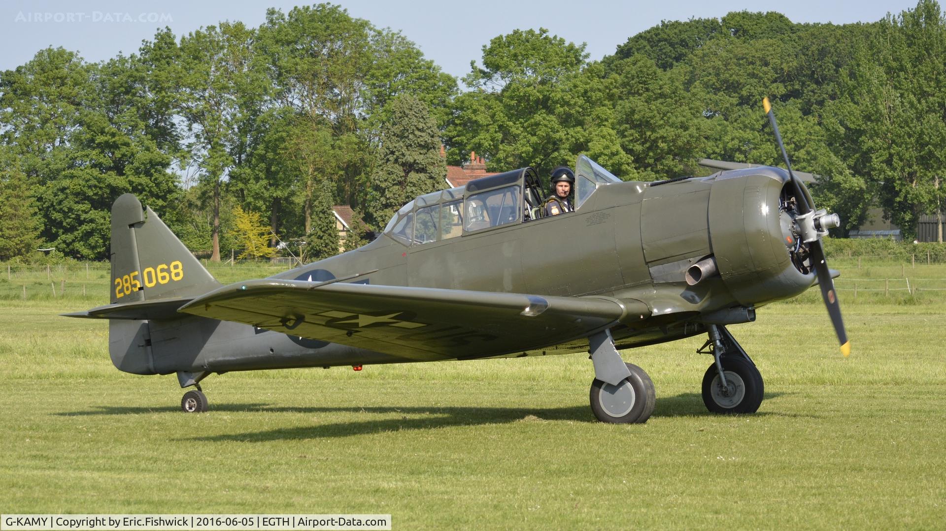 G-KAMY, North American AT-6D Harvard III C/N 88-16849 (42-85068), 3. G-KAMY at Shuttleworth Collection's 'Fly Navy,' June 2016.