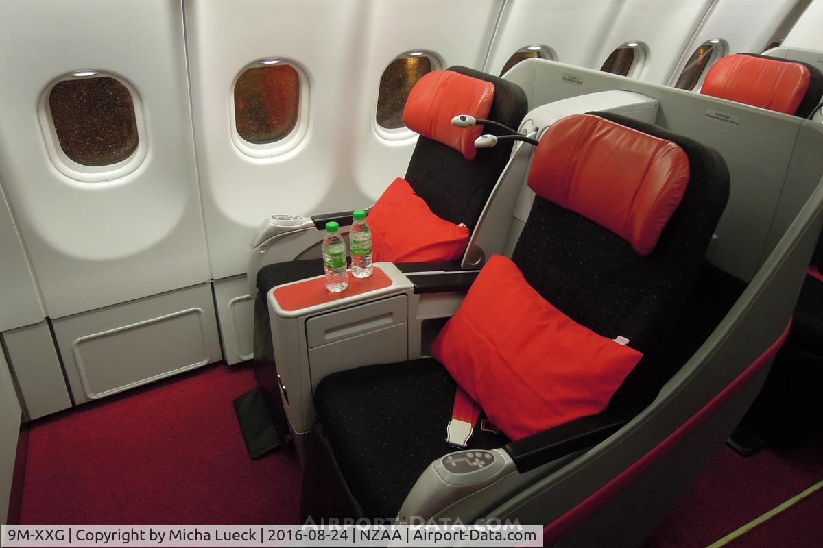 9M-XXG, 2010 Airbus A330-343X C/N 1131, Business class on Air Asia X