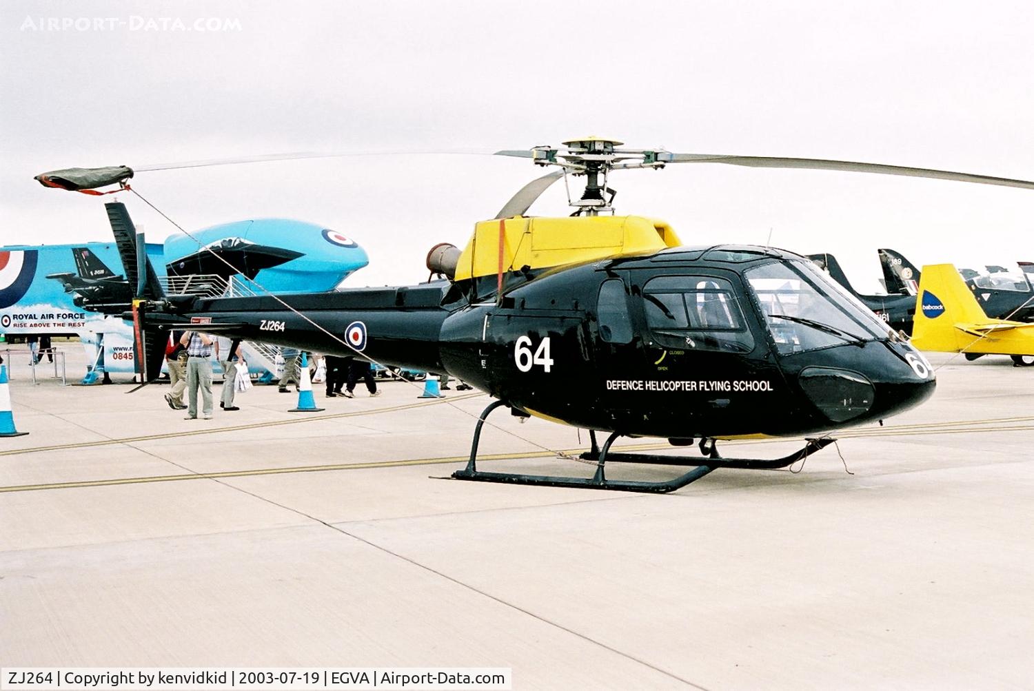ZJ264, 1997 Eurocopter AS-350BB Squirrel HT1 Ecureuil C/N 2992, Royal Air Force at RIAT.