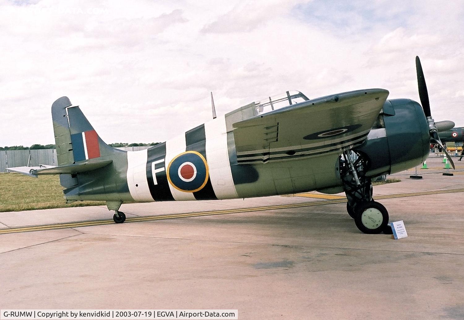 G-RUMW, 1944 General Motors (Grumman) FM-2 Wildcat C/N 5765, In the 100 Years of Flight enclave at RIAT.