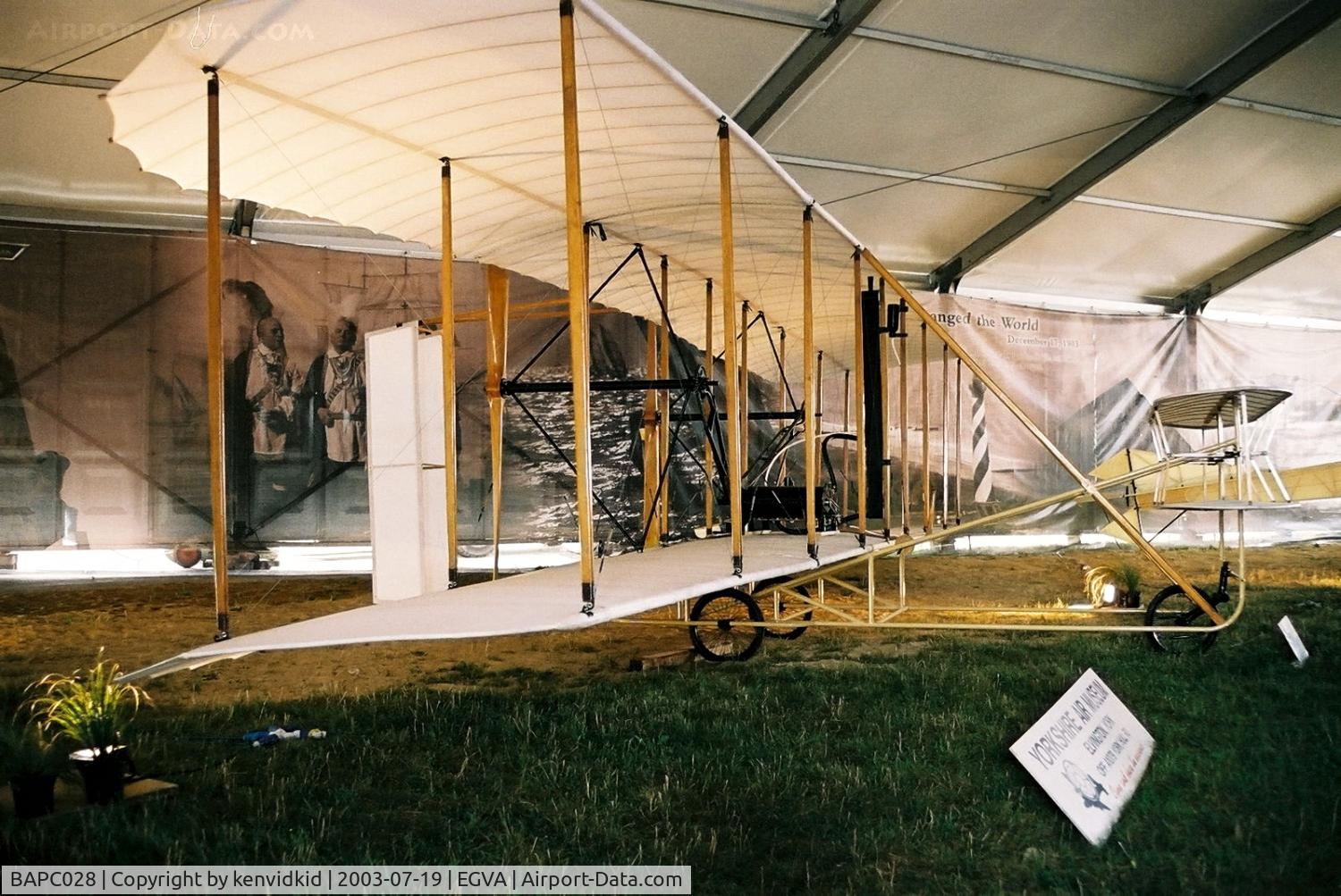 BAPC028, 1965 Wright Flyer Replica C/N BAPC.028, In the 100 Years of Flight enclave at RIAT.