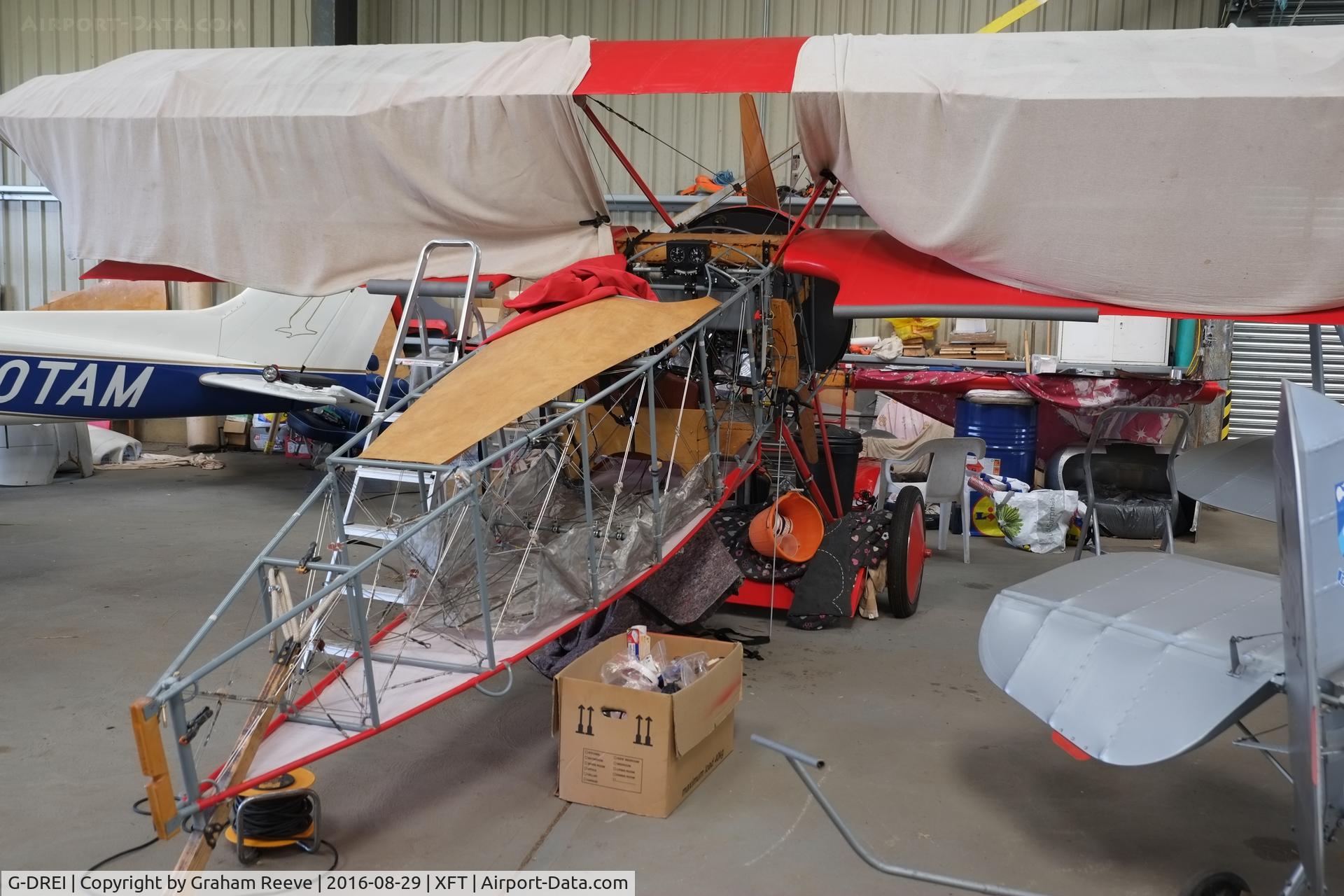 G-DREI, 2011 Fokker Dr.1 Triplane Replica C/N LAA 238-14848, Under construction at Felthorpe.