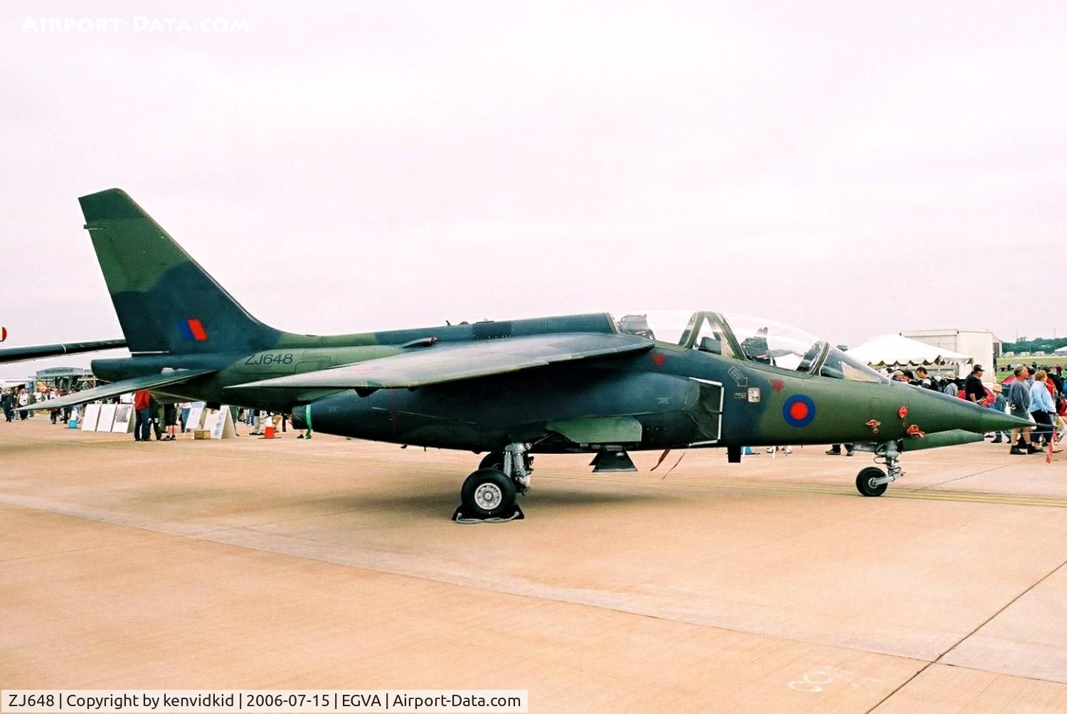 ZJ648, 2000 Dassault-Dornier Alpha Jet A C/N 0009, MoD / QINETIQ at RIAT.