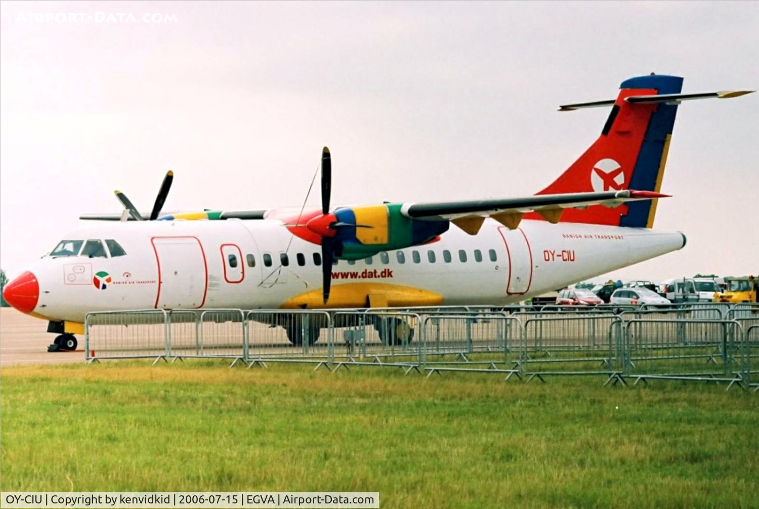 OY-CIU, 1988 ATR 42-312 C/N 112, Visitor to RIAT.