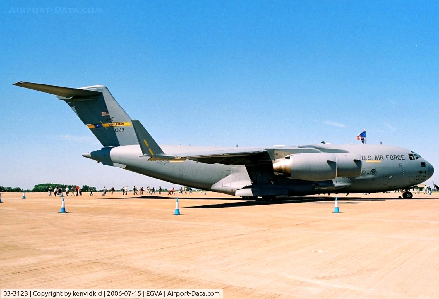 03-3123, 2003 Boeing C-17A Globemaster III C/N P-123, On static display at RIAT.