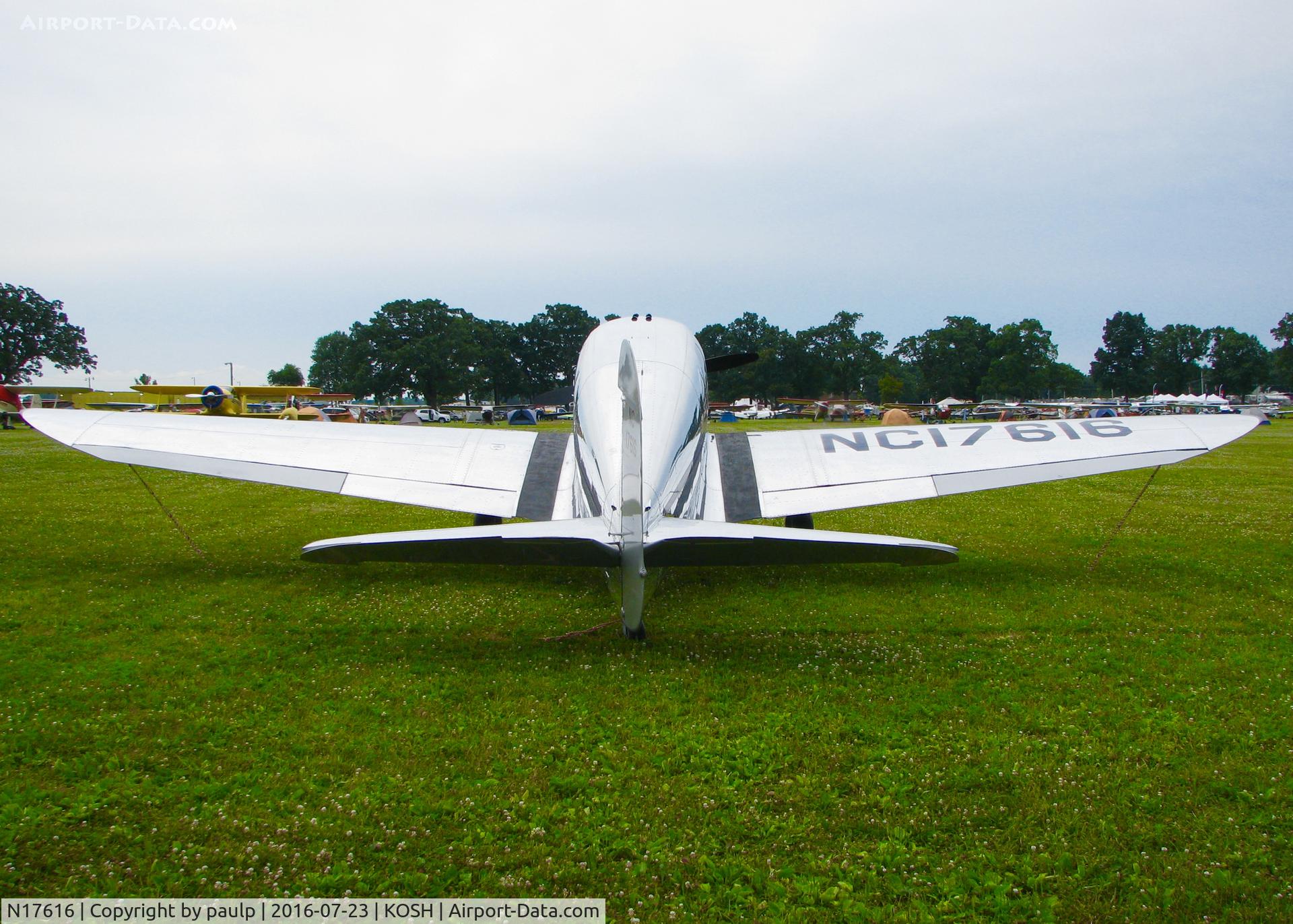 N17616, 1938 Spartan 7W Executive C/N 15, At AirVenture 2016.