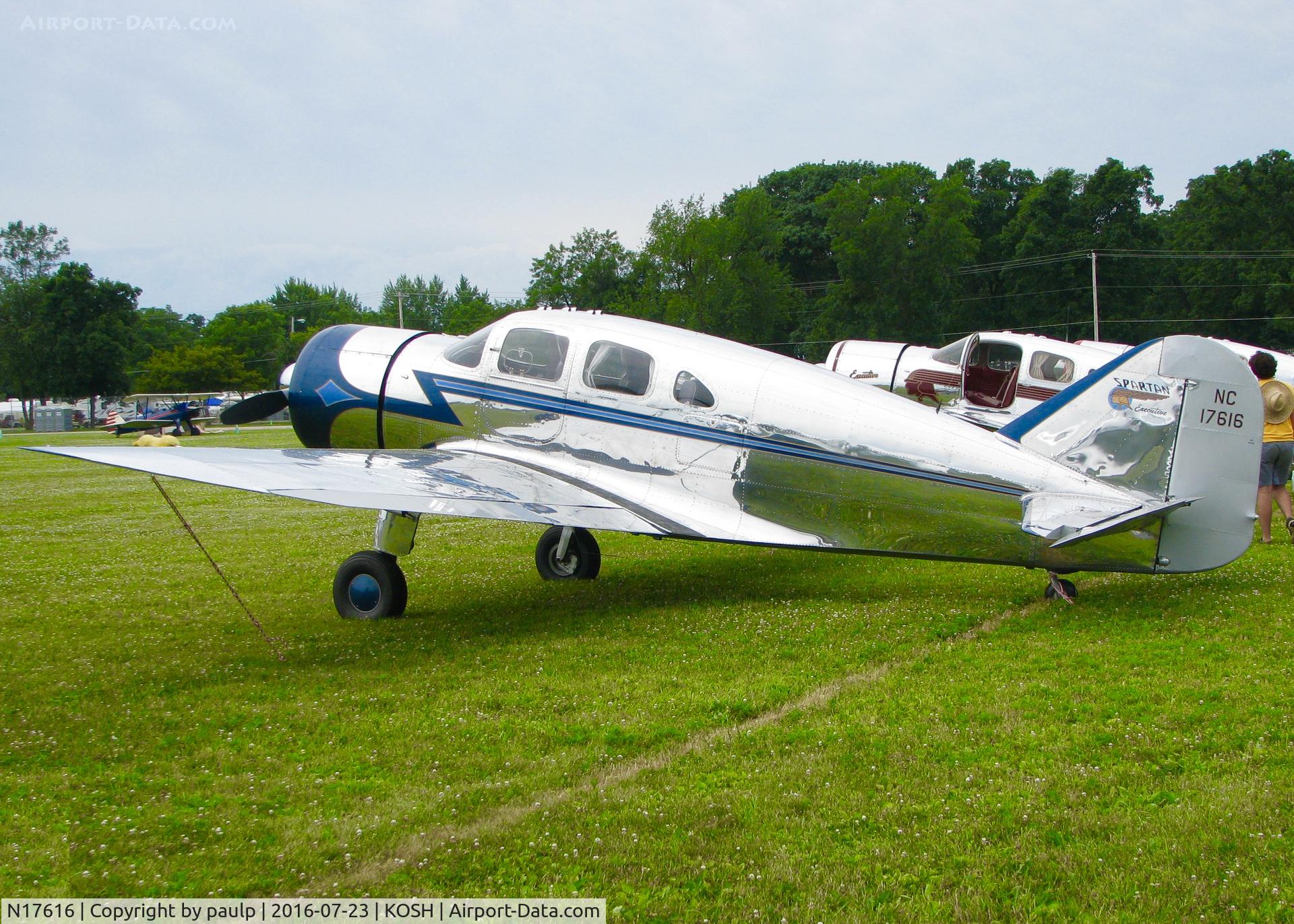 N17616, 1938 Spartan 7W Executive C/N 15, At AirVenture 2016.