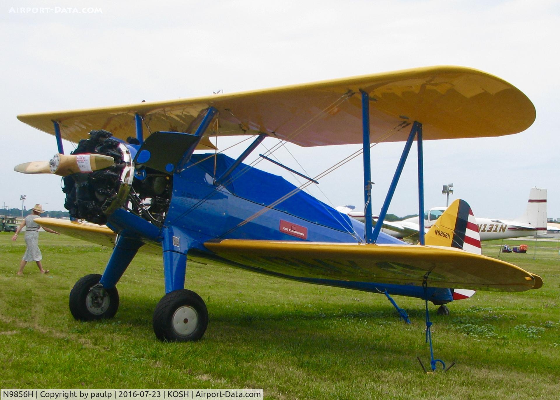 N9856H, 1943 Boeing A75N1(PT17) C/N 75-4988, At AirVenture 2016.