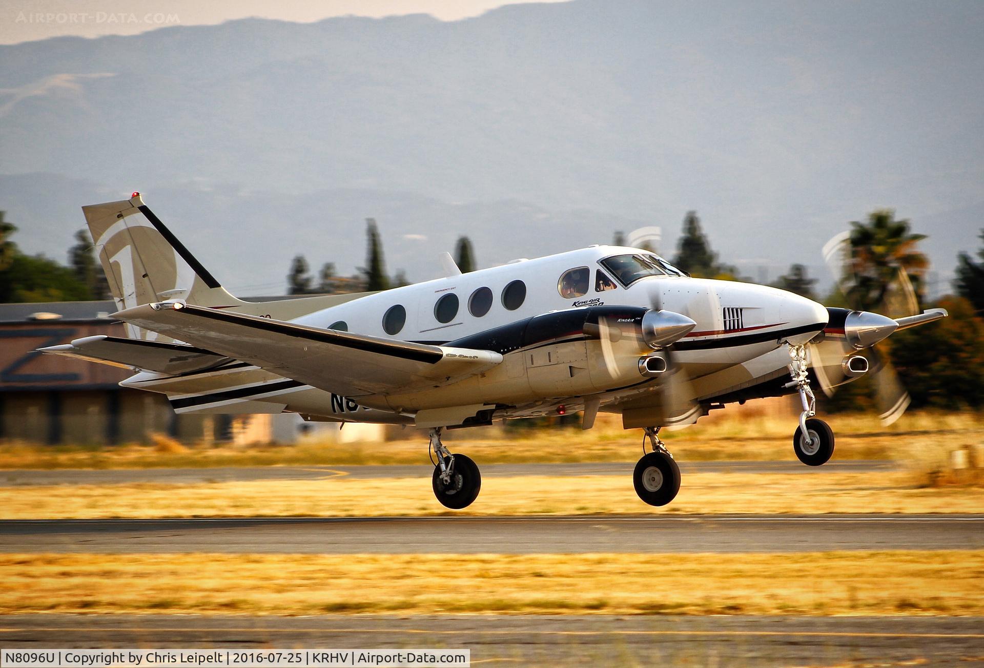 N8096U, 1993 Beech C90A King Air C/N LJ-1326, Locally-based 1993 Beech King Air C90A departing on 31R at Reid Hillview Airport, San Jose, CA.