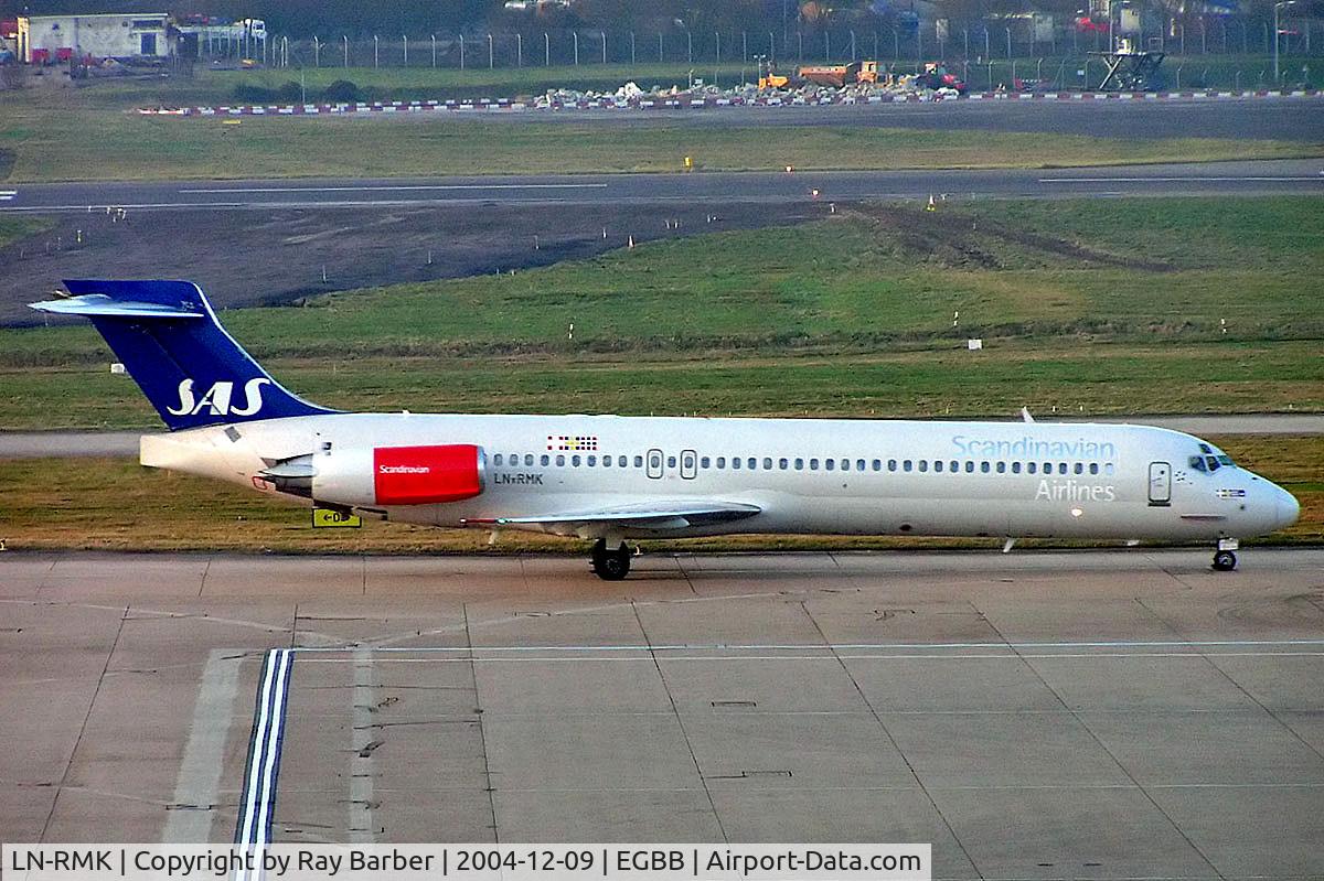 LN-RMK, 1990 McDonnell Douglas MD-87 (DC-9-87) C/N 49610, Douglas DC-9-87 [49610] (SAS Scandinavian Airlines) Birmingham Int'l~G 09/12/2004