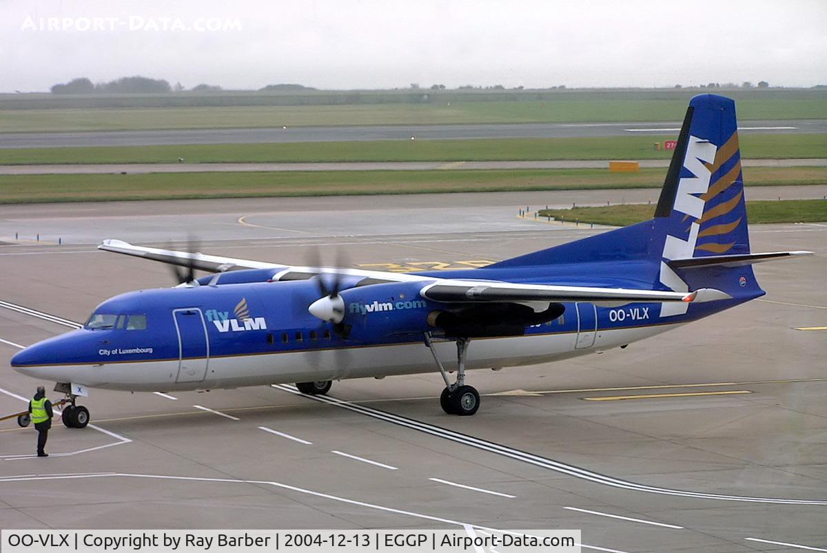 OO-VLX, 1990 Fokker 50 C/N 20177, Fokker F-50 [20177] (VLM) Liverpool-Speke~G 13/12/2004