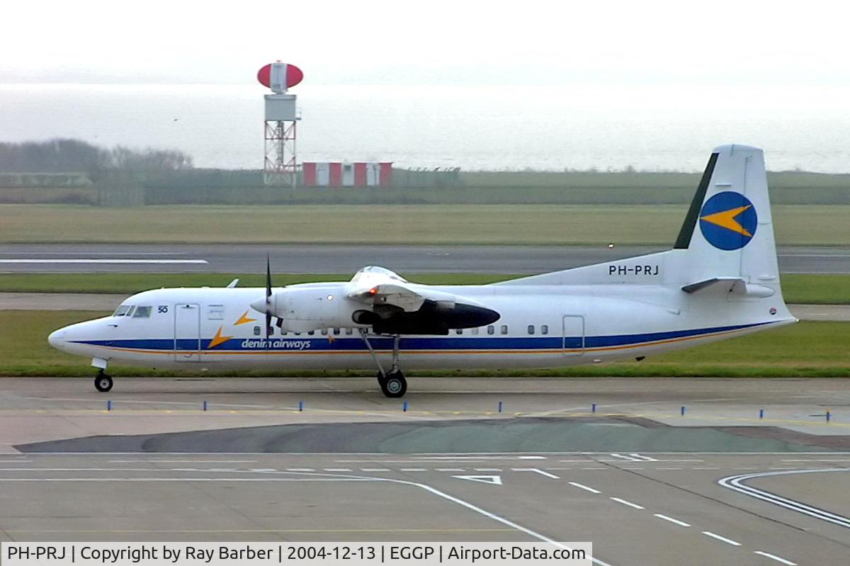 PH-PRJ, 1991 Fokker F-27-500 Friendship C/N 20212, Fokker F-50 [20212] (Denim Airways) Liverpool-Speke~G 13/12/2004