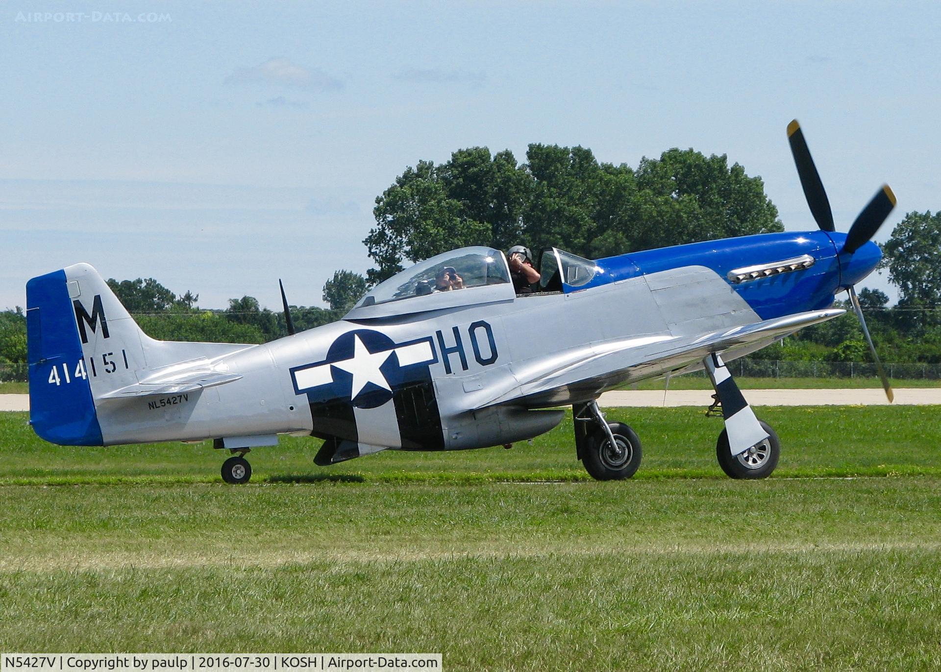 N5427V, 1944 North American F-51D Mustang C/N 44-72942, At AirVenture 2016.