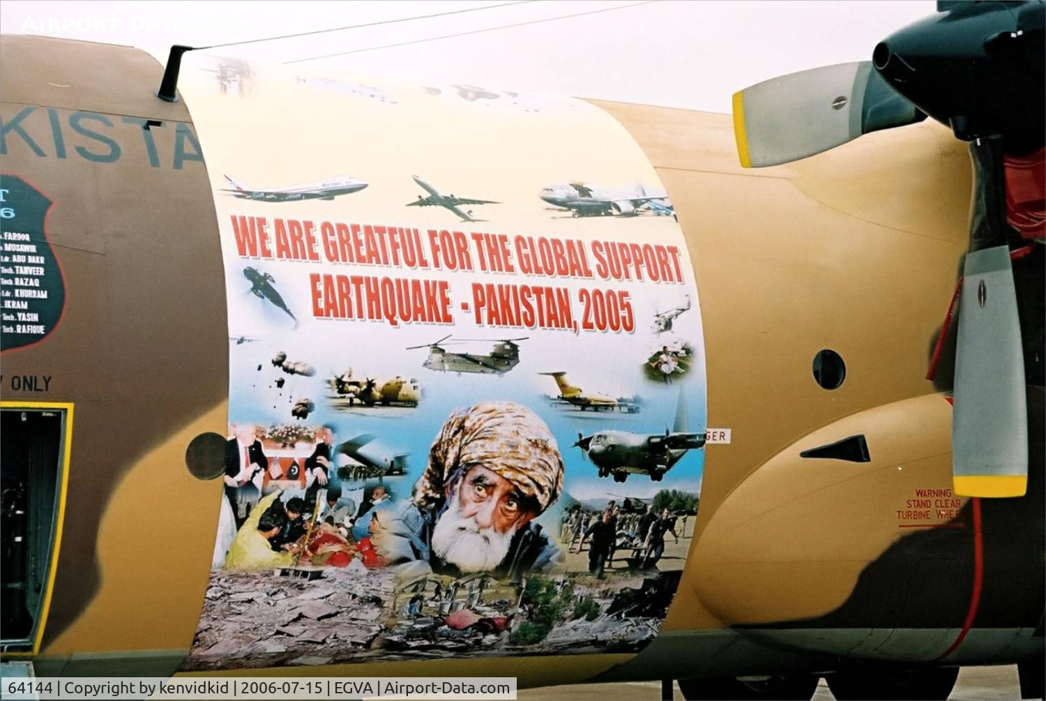 64144, 1966 Lockheed L-100-382B-4C Hercules C/N 382-4144, Pakistan Air Force special scheme.