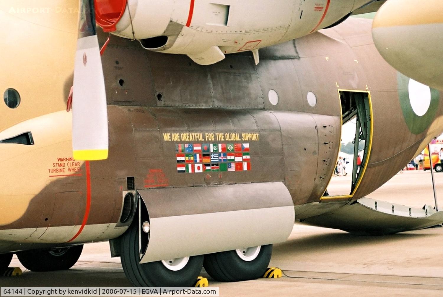 64144, 1966 Lockheed L-100-382B-4C Hercules C/N 382-4144, Pakistan Air Force special scheme.