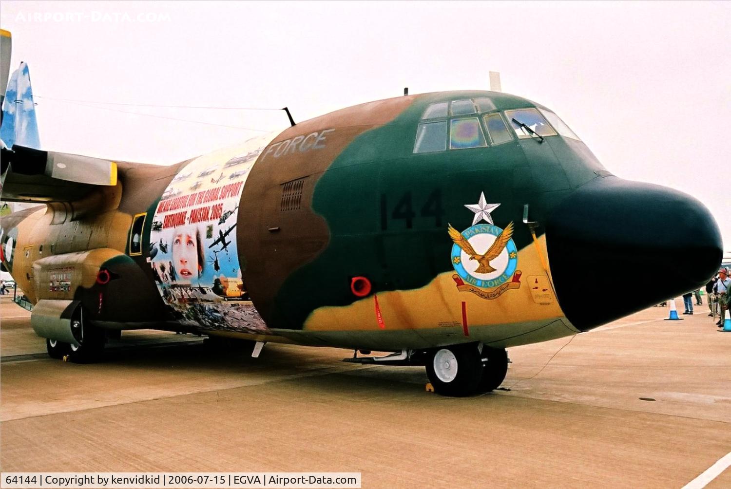 64144, 1966 Lockheed L-100-382B-4C Hercules C/N 382-4144, Pakistan Air Force special scheme.