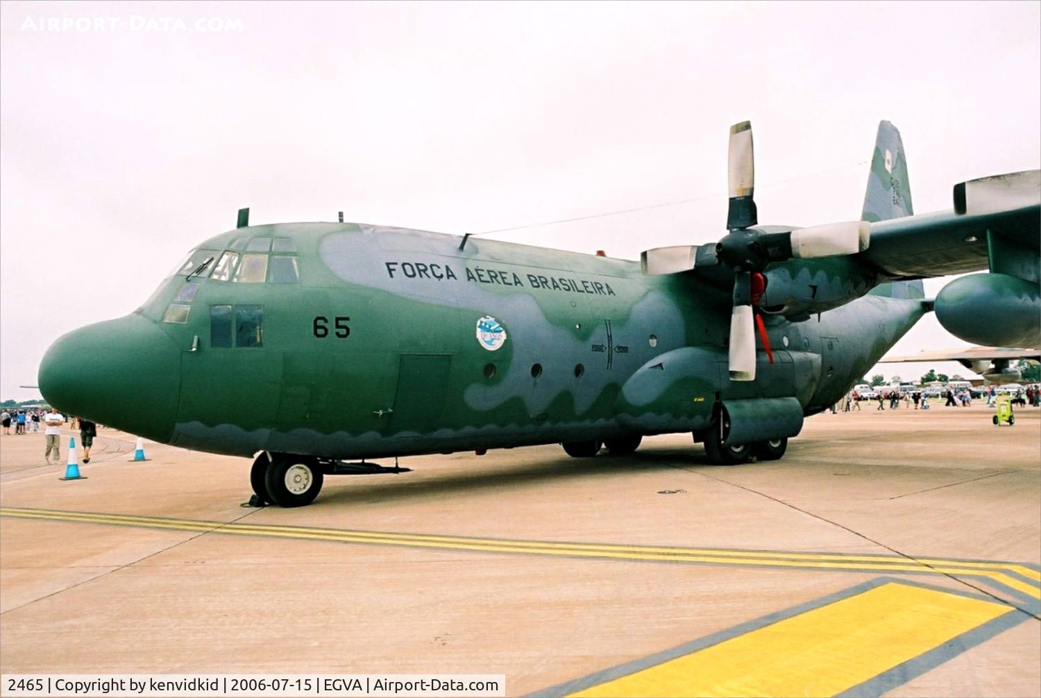 2465, 1975 Lockheed C-130H Hercules C/N 382-4630, Brazilian Air force on static display at RIAT.