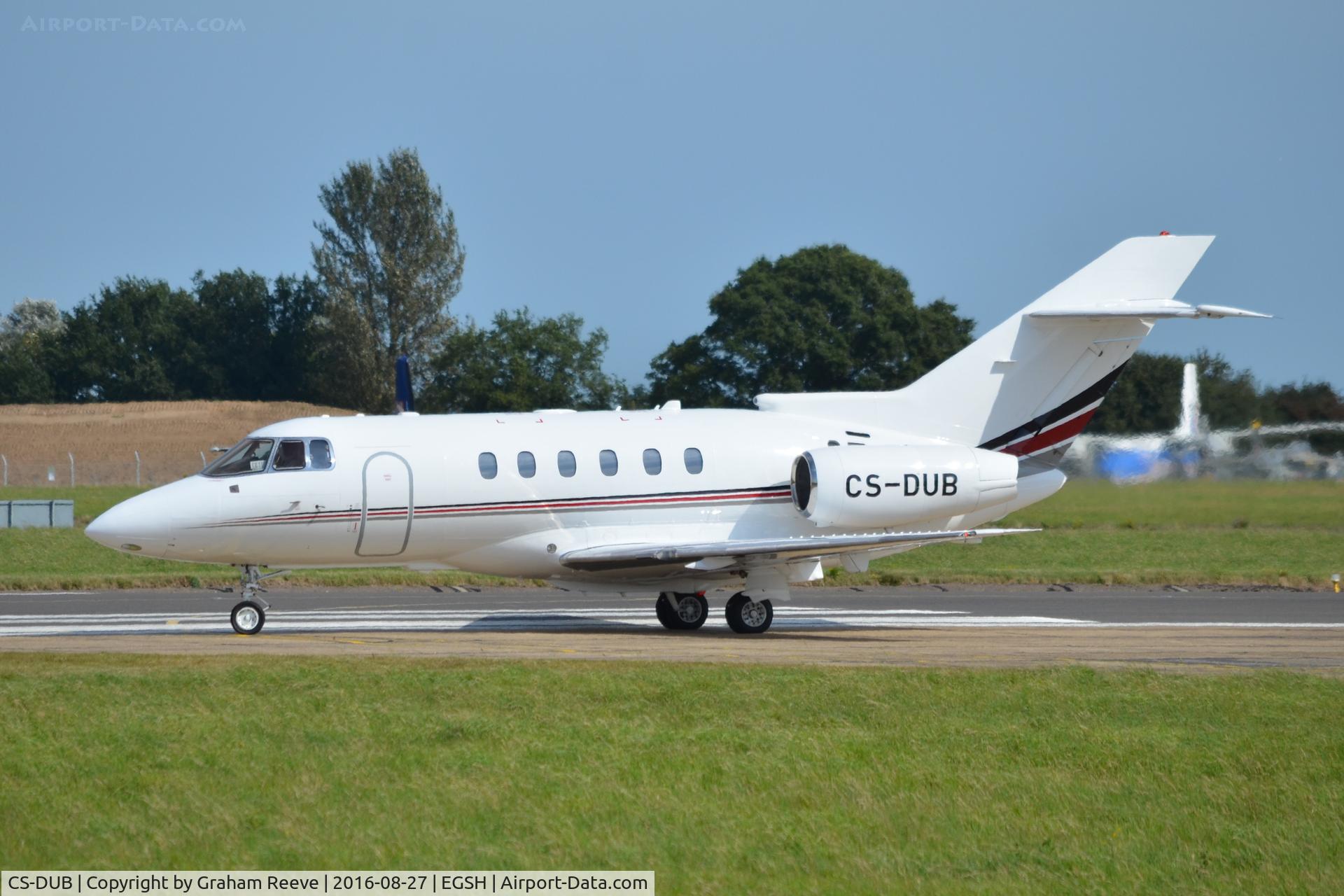 CS-DUB, 2008 Raytheon Hawker 750 C/N HB-0005, About to depart from Norwich.