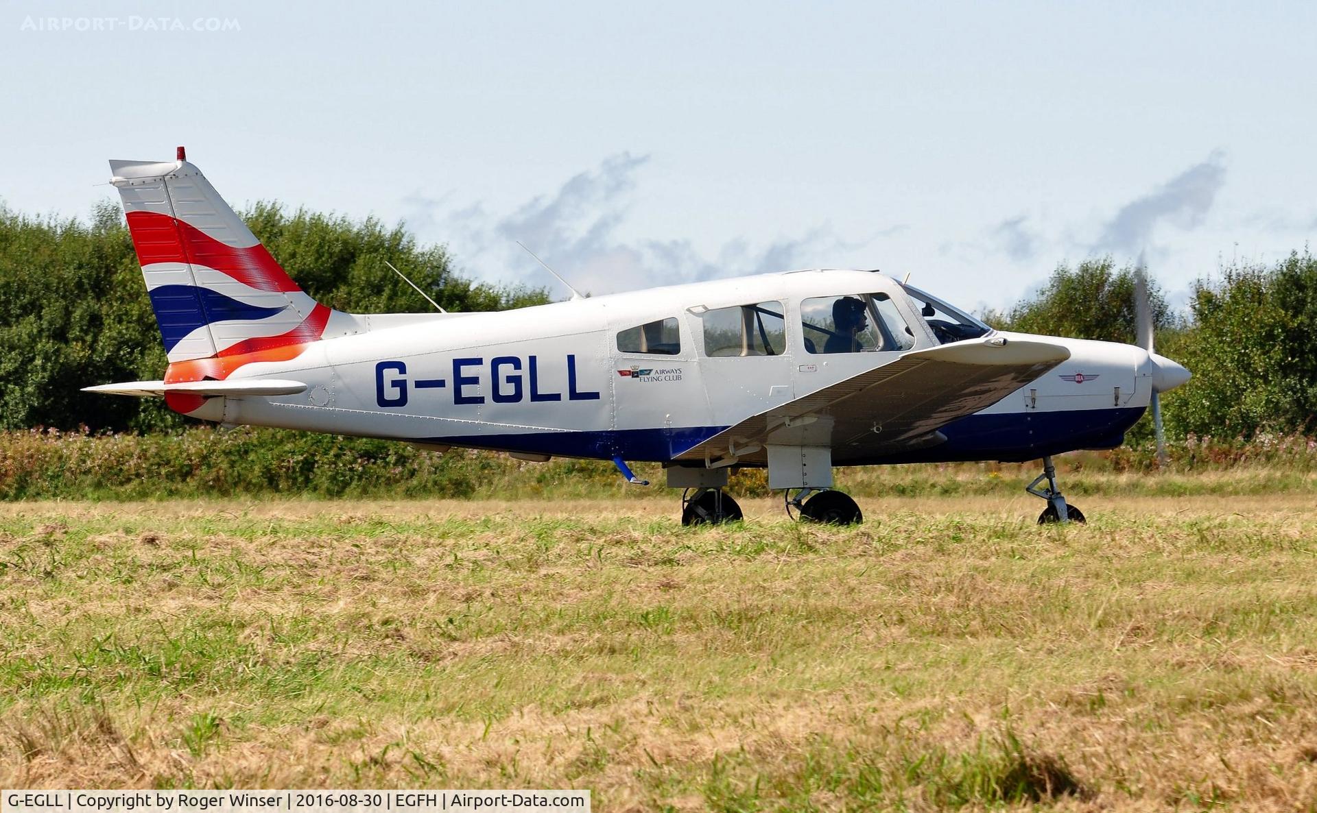 G-EGLL, 1977 Piper PA-28-161 Cherokee Warrior II C/N 28-7816257, Visiting Warrior II operated by Airways Aeros Associations.